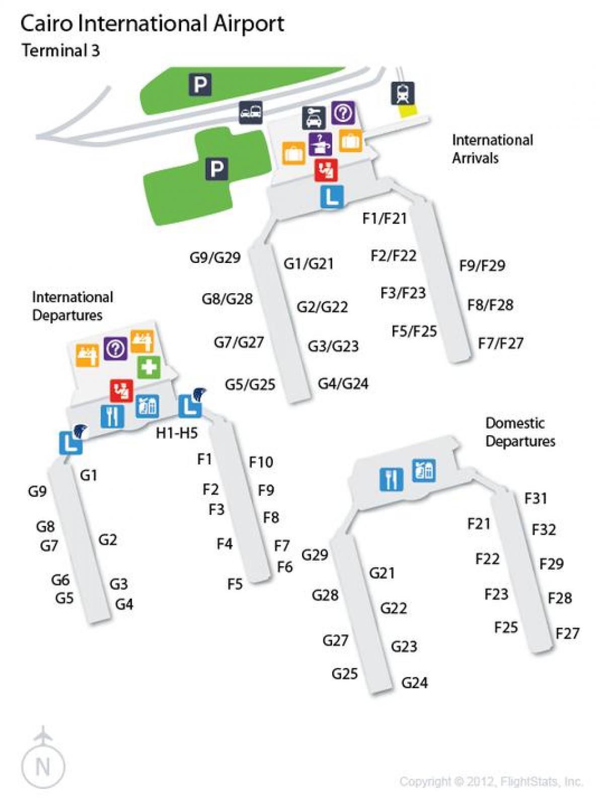 Карта Каир терминал аэропорта 