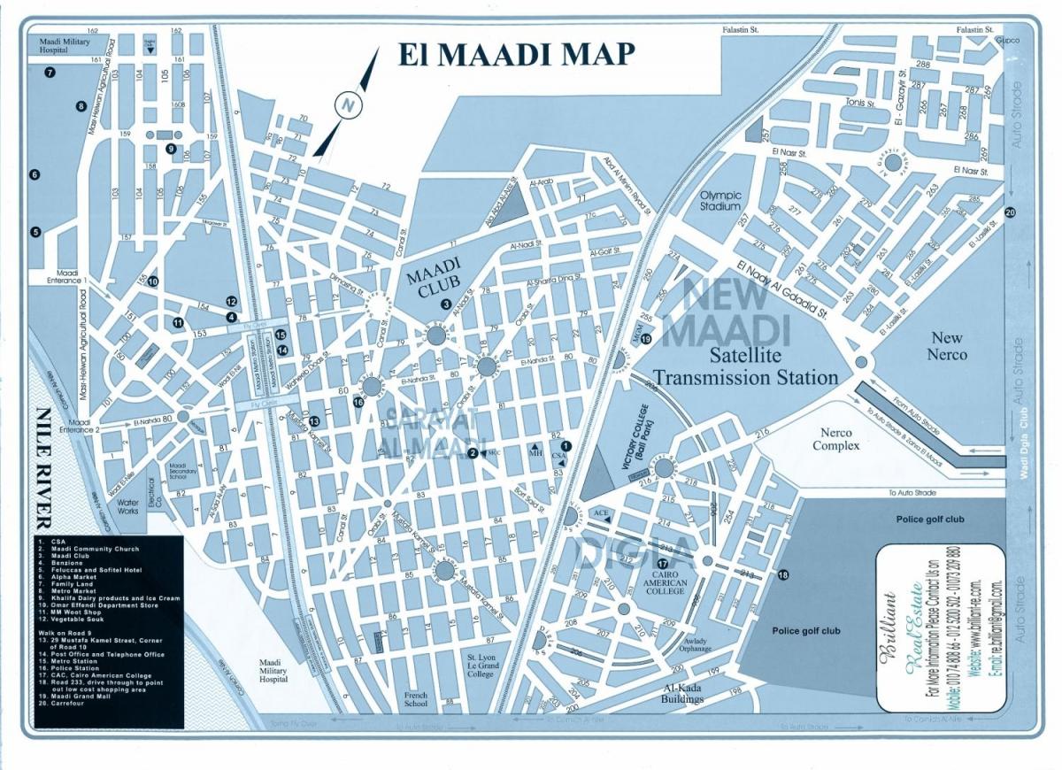 Карта Маади Каир