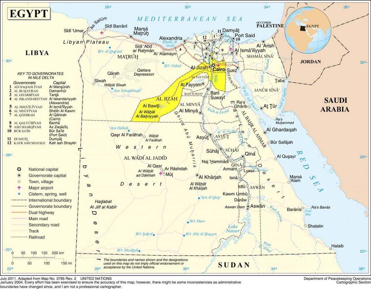 Карта Большого Каира