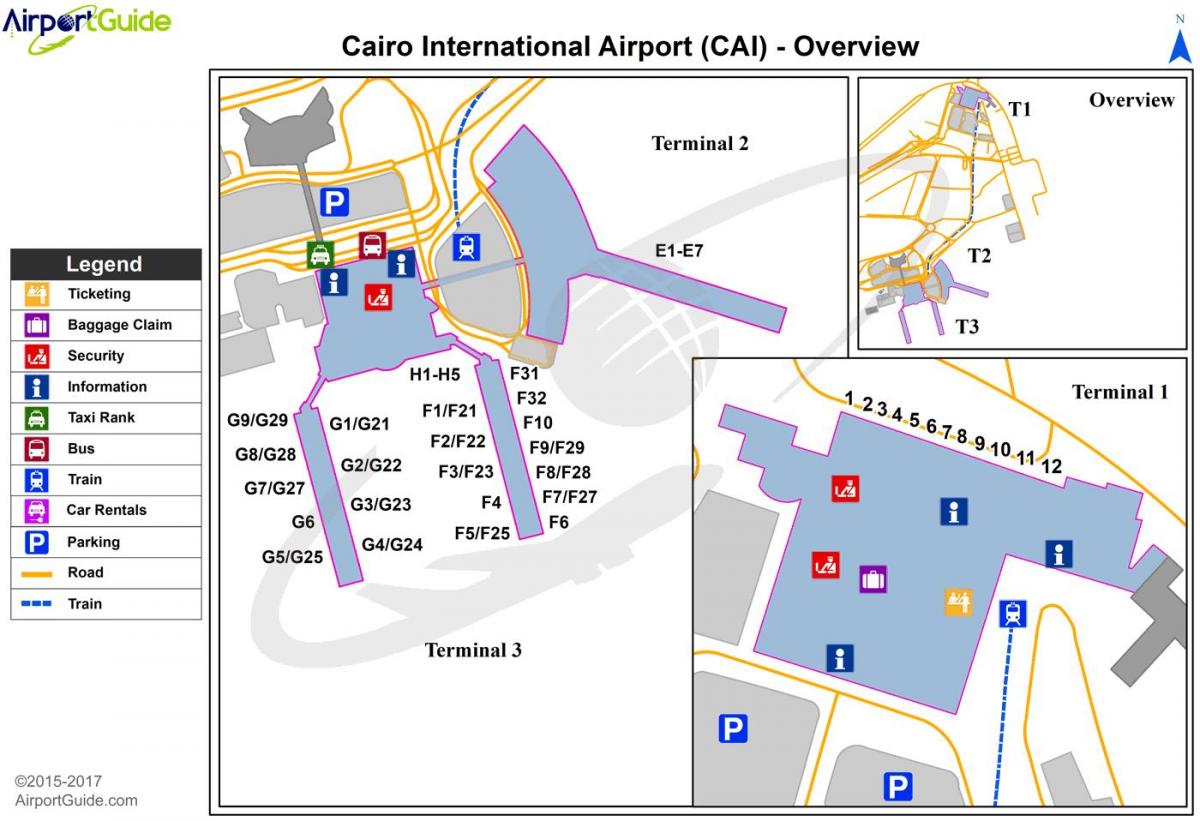 международный аэропорт Каира карте