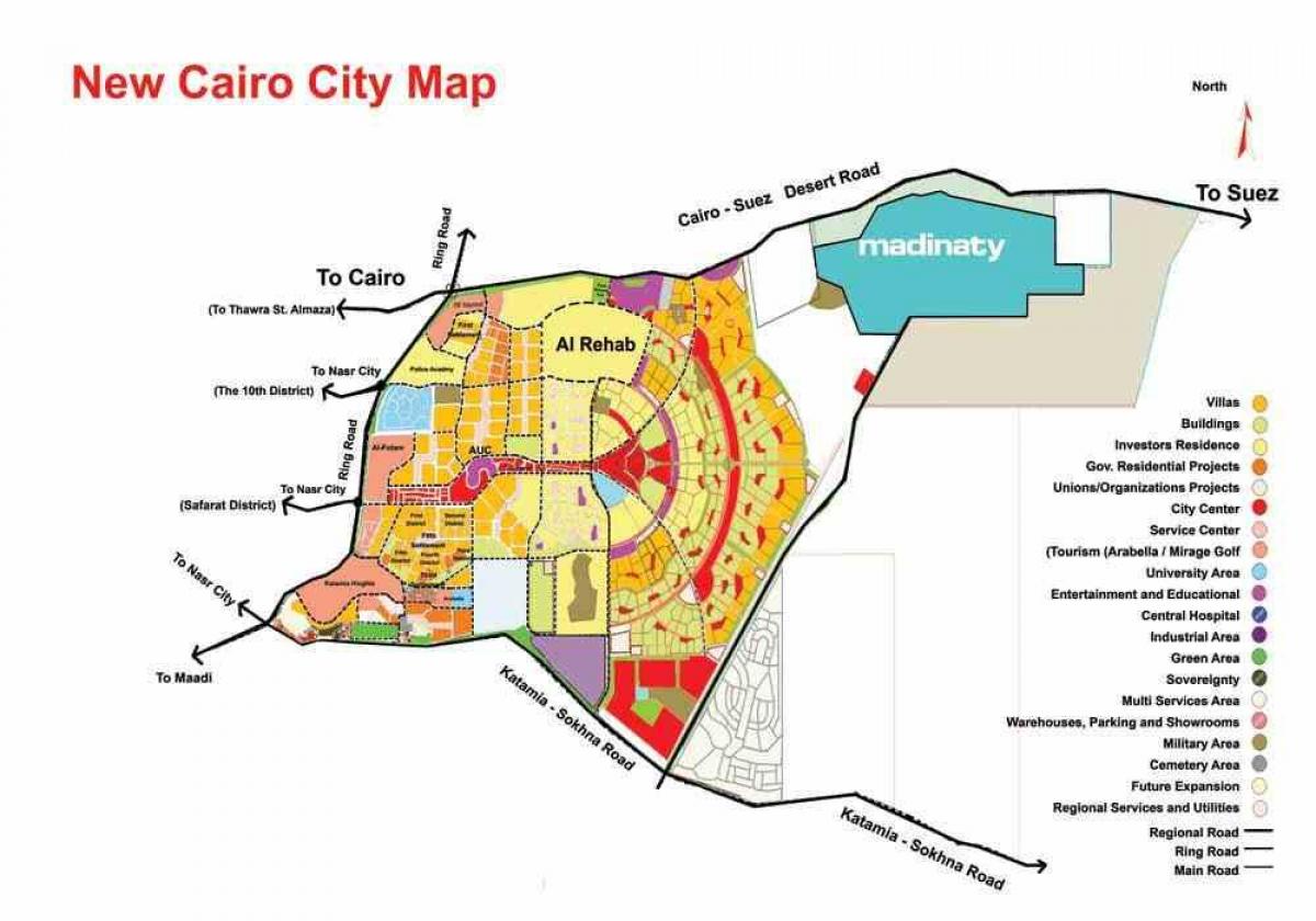 Карта нового города Каир 