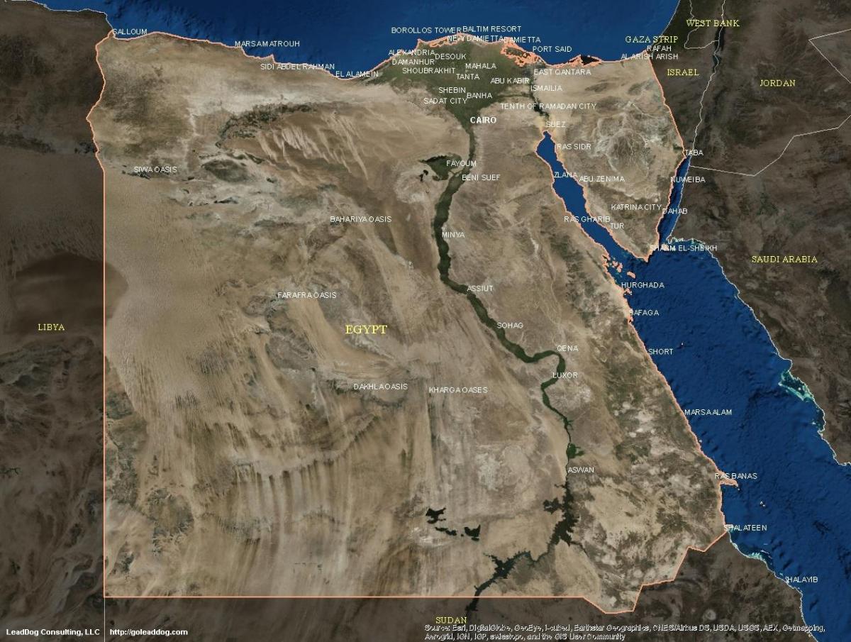 Карта Каир спутник